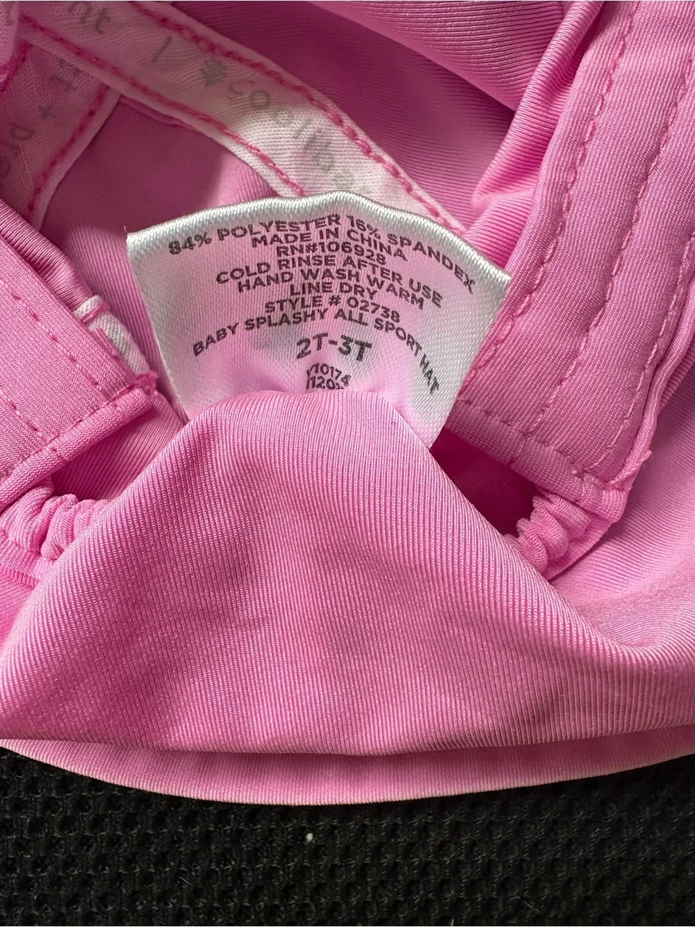 Coolibar Pink Sun Hat 2T/3T